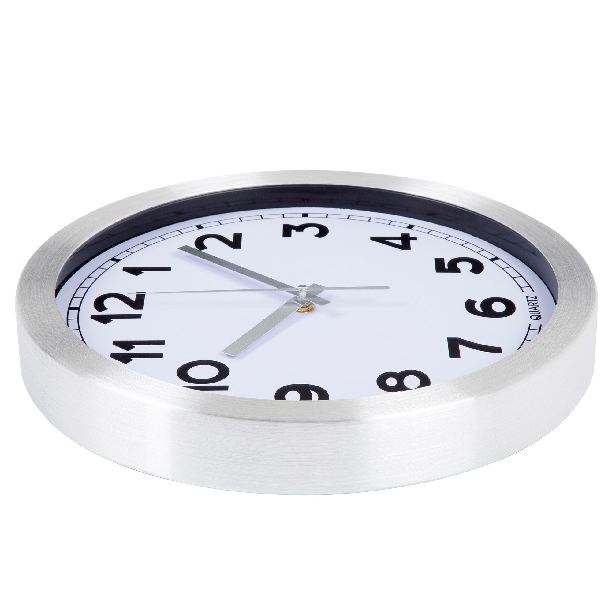 Everyday Home 12-Inch Brushed Aluminum Wall Clock