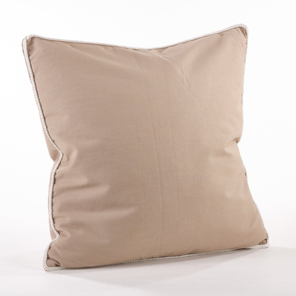 Cord Trim Solid Throw Pillow