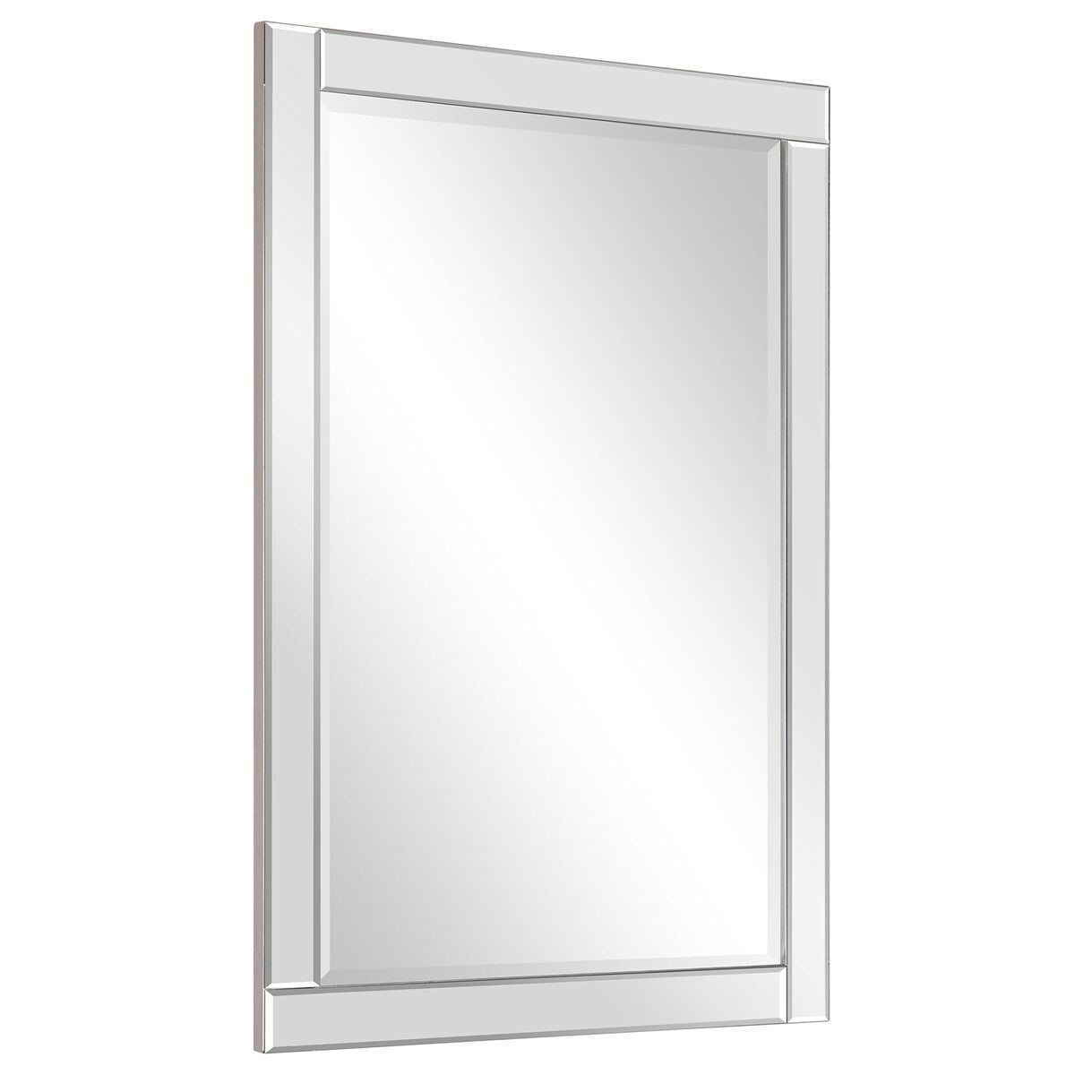 Moderno Beveled Rectangle Wall Mirror, Bathroom Mirror, 24 in. x 36 in. - Clear - 24 x 36