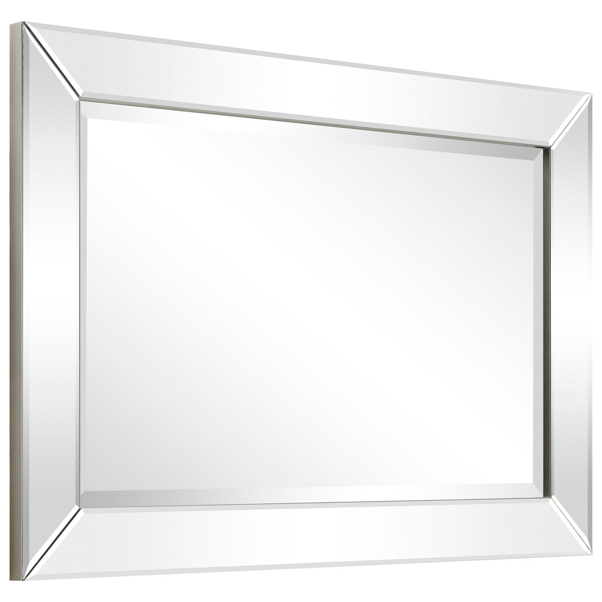 Beveled Rectangular Clear HD Wall Mounted Mirror for Bathroom, Bedroom, 3 sizes