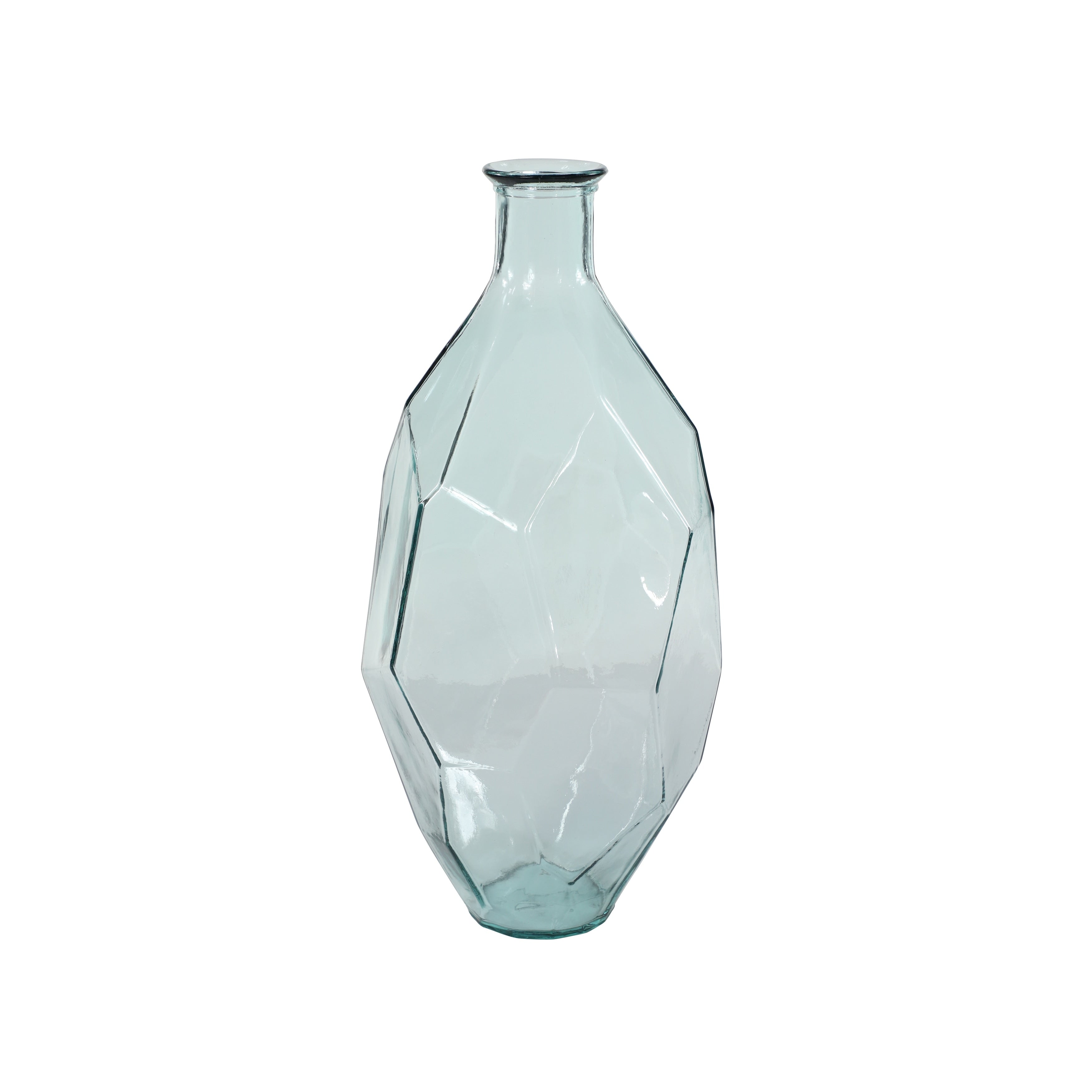 Recycled Glass Bottle Vase Collection Made in Spain - Multiple Sizes - Clear, Blue, Teal, Green