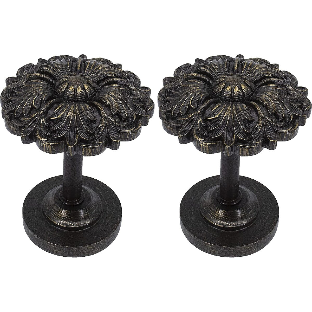 MERIVILLE Set of 2 Fleur Window Drapery Medallion Holdbacks