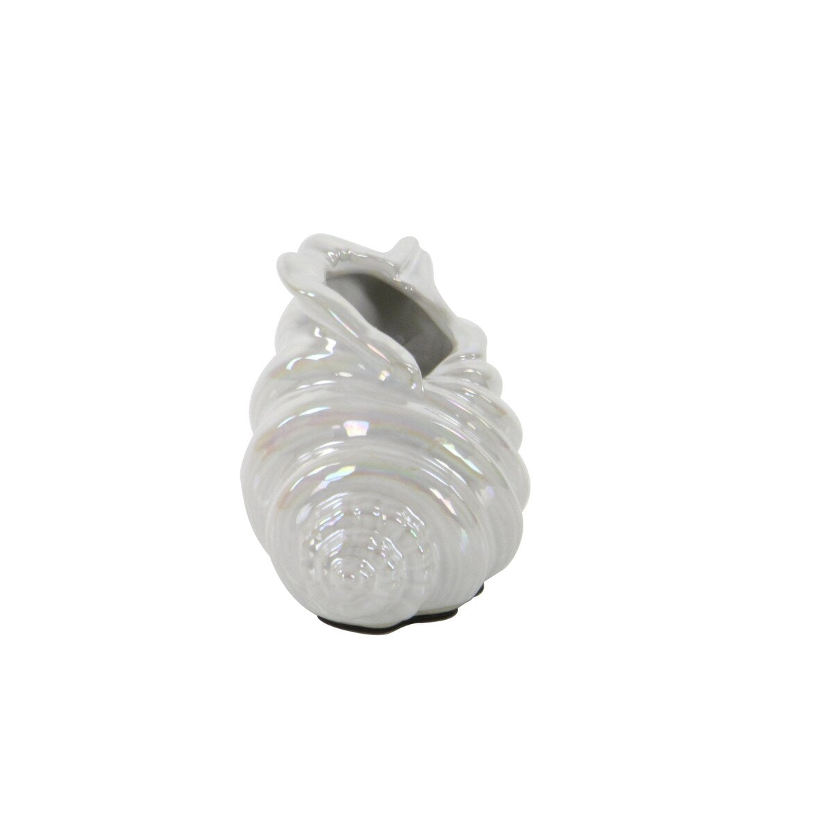 Ceramic Shell Shell Decorative Sculpture - Set of 3 Silver, White, Multi Colored - Roche River Decor