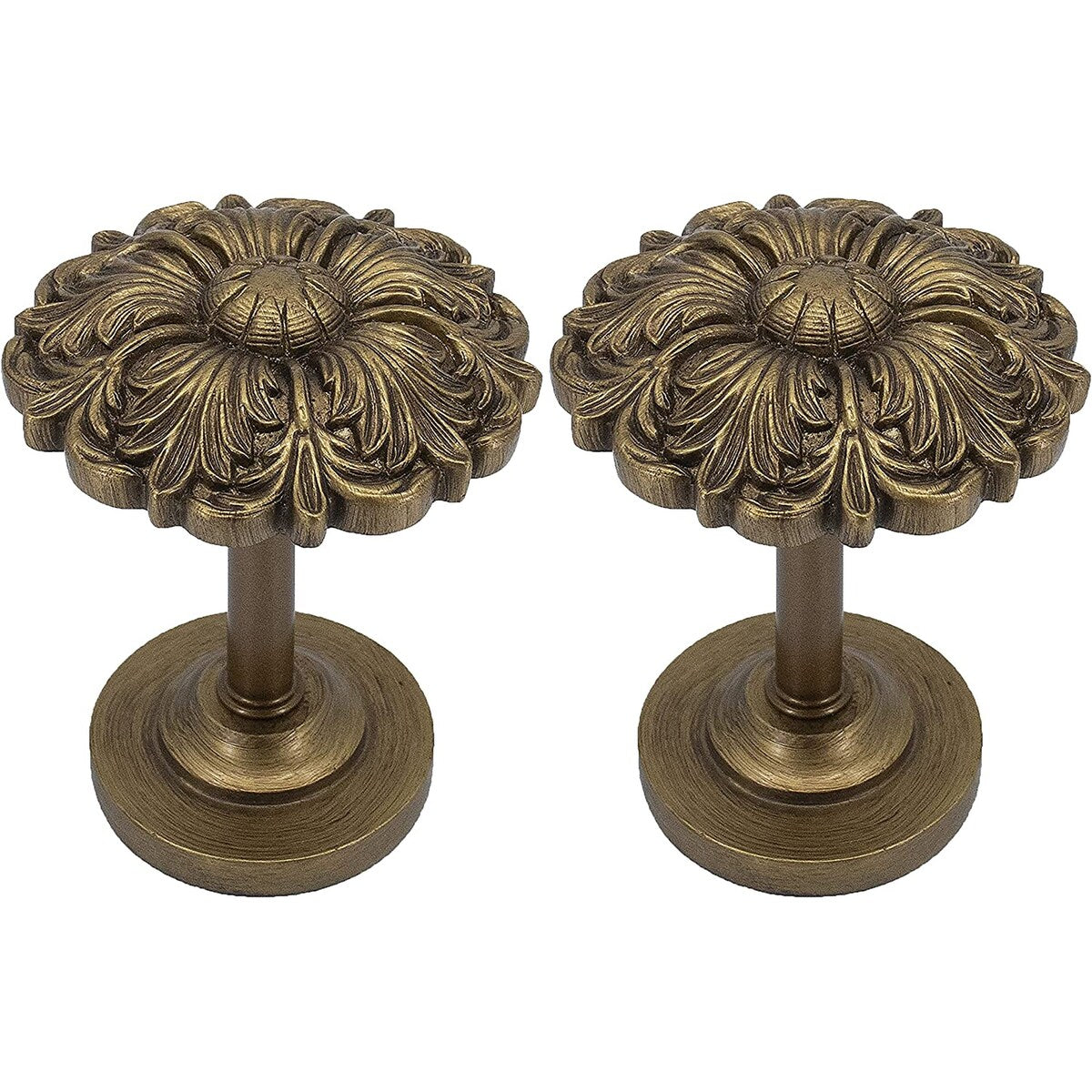 MERIVILLE Set of 2 Fleur Window Drapery Medallion Holdbacks