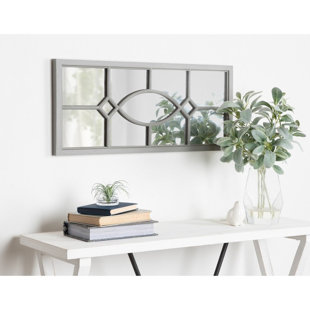 Kate and Laurel Cassat Window Wall Accent Mirror - 13x30