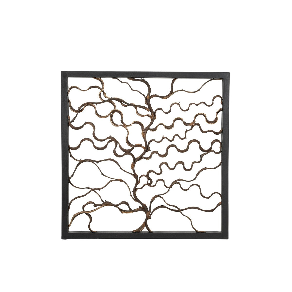 Wood Tree Branch Home Wall Decor with Black Frame - Brown - Roche River Decor