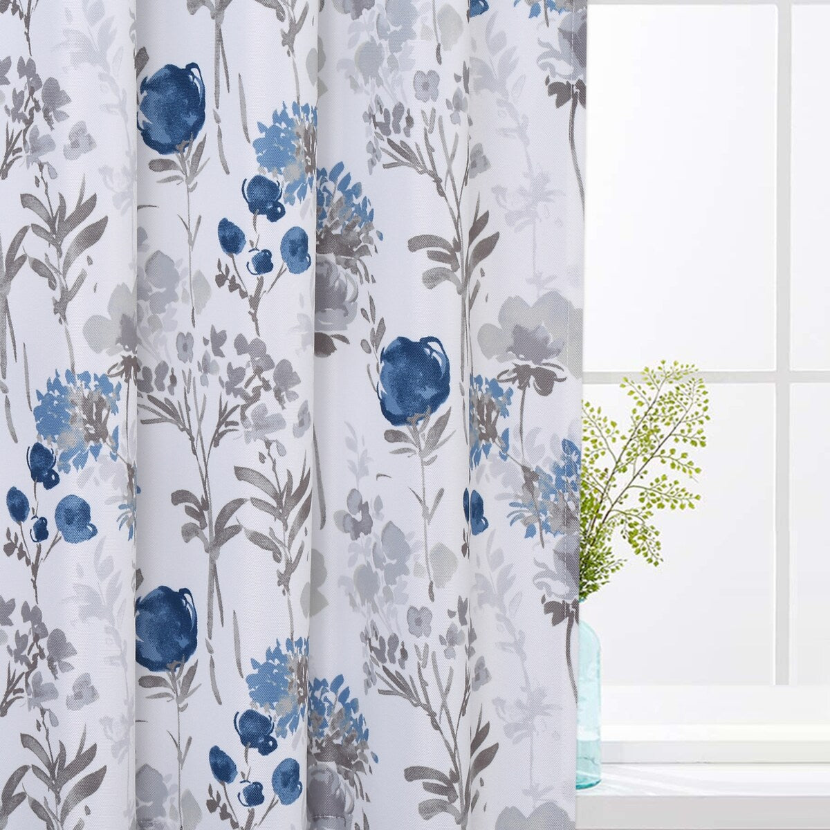 Watercolor Floral Cafe Kitchen Tier Curtains or Valances