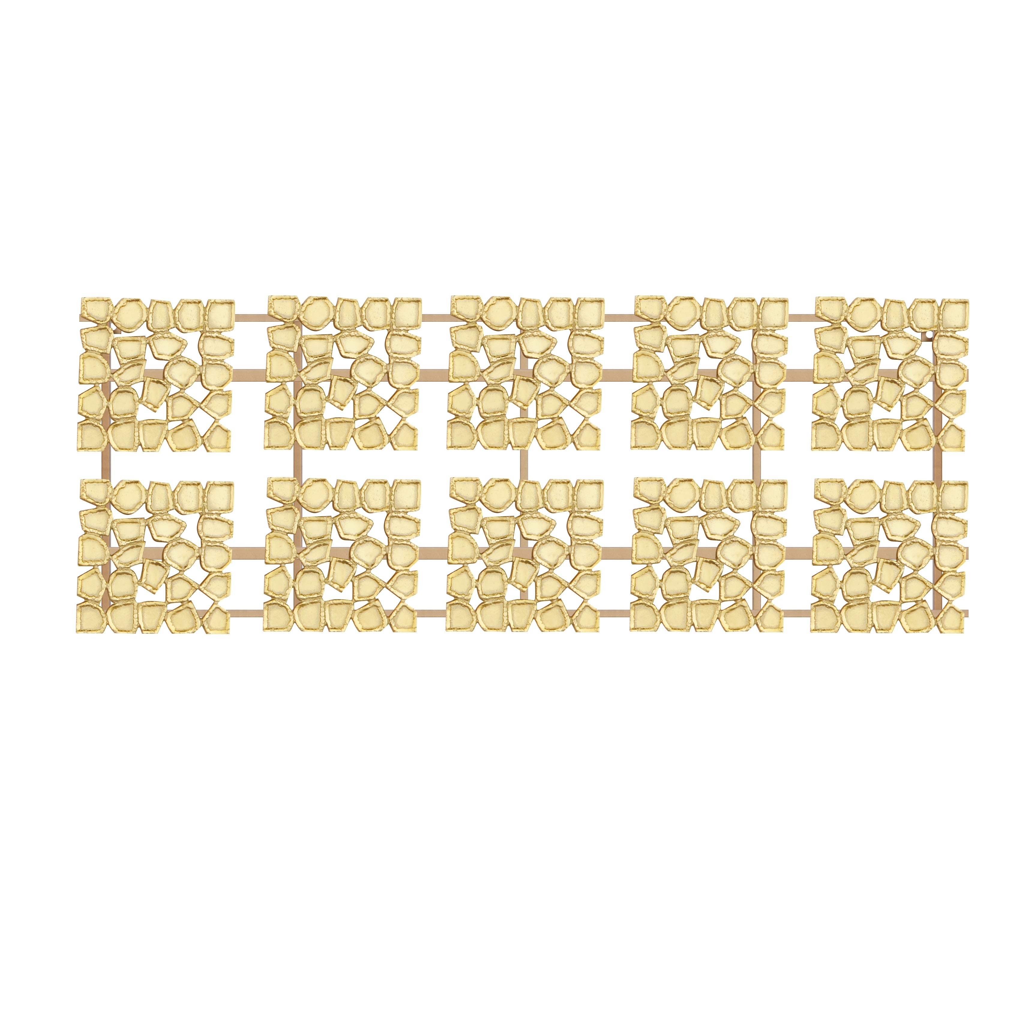 Gold Aluminum Contemporary Wall Decor