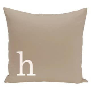 Brown 26 x 26-inch Monogram Print Decorative Pillow