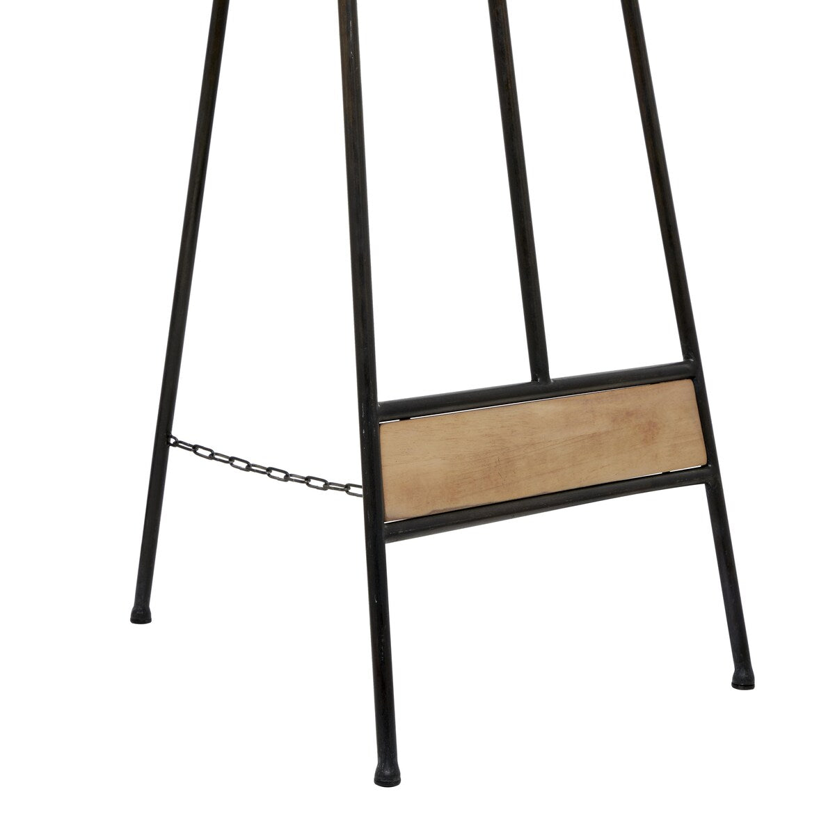 Metal Adjustable 3 Tier Display Easel with Chain Support and Wood Accents - Black - Roche River Decor