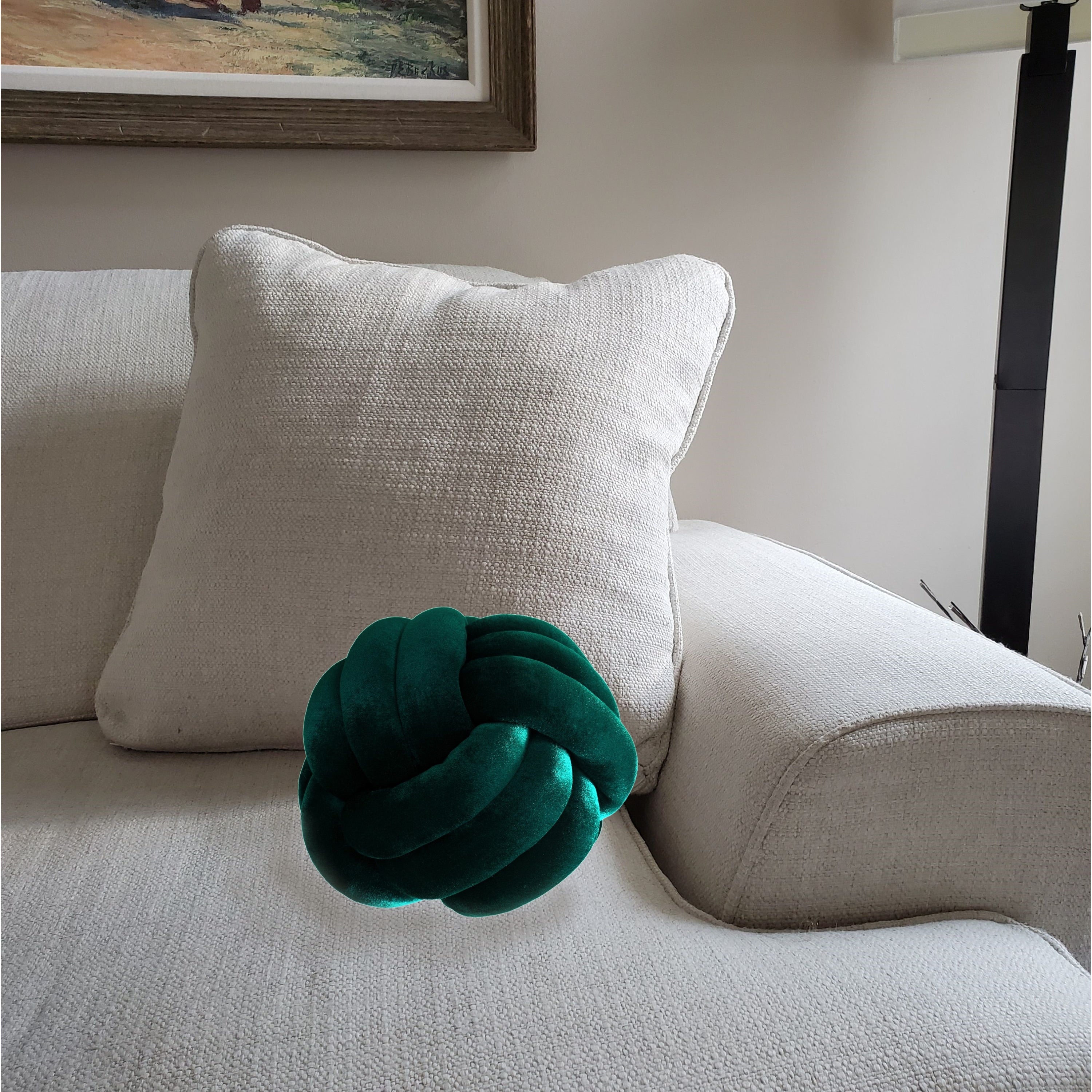 AANNY Design Austin Knot Braid Ball Accent Pillow