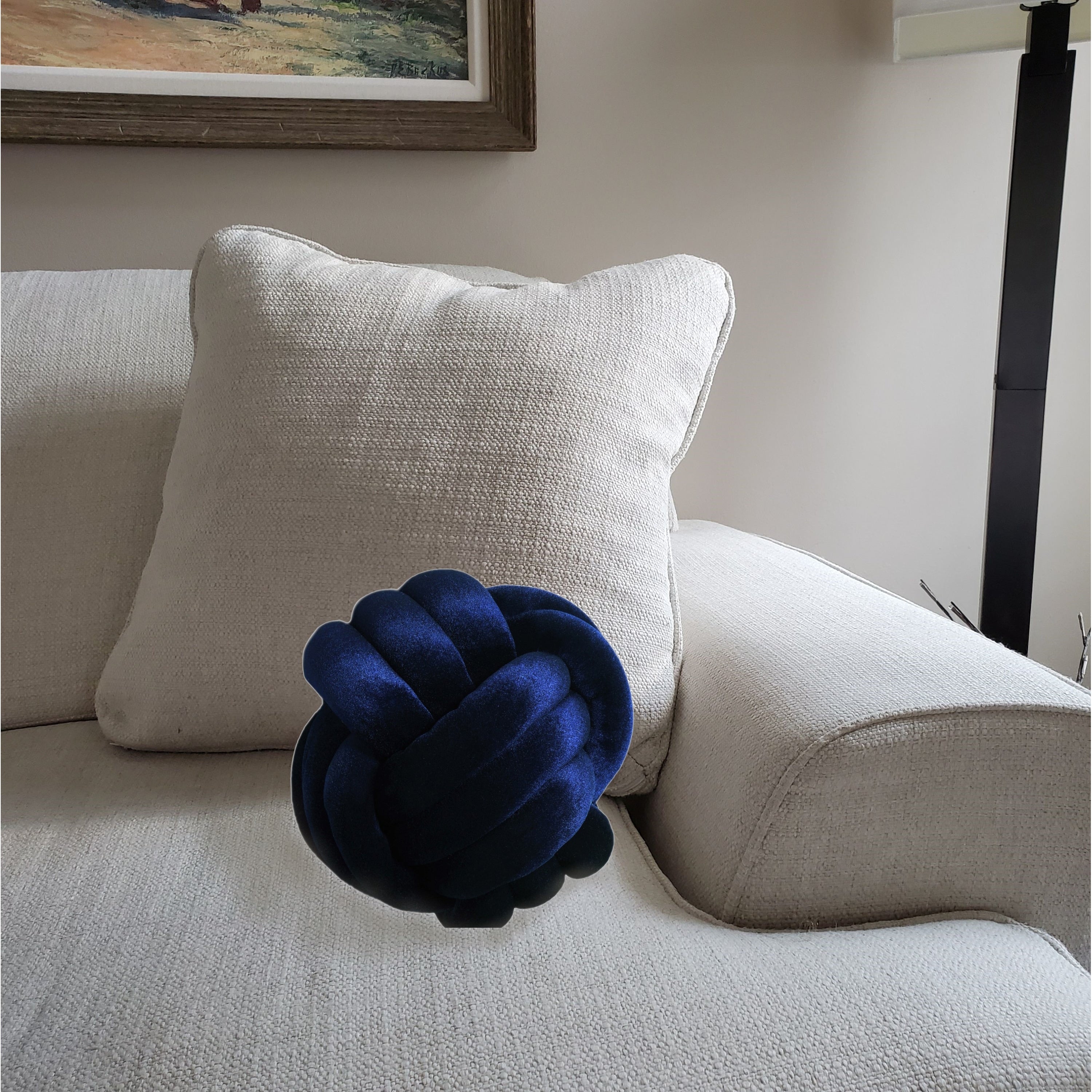 AANNY Design Austin Knot Braid Ball Accent Pillow