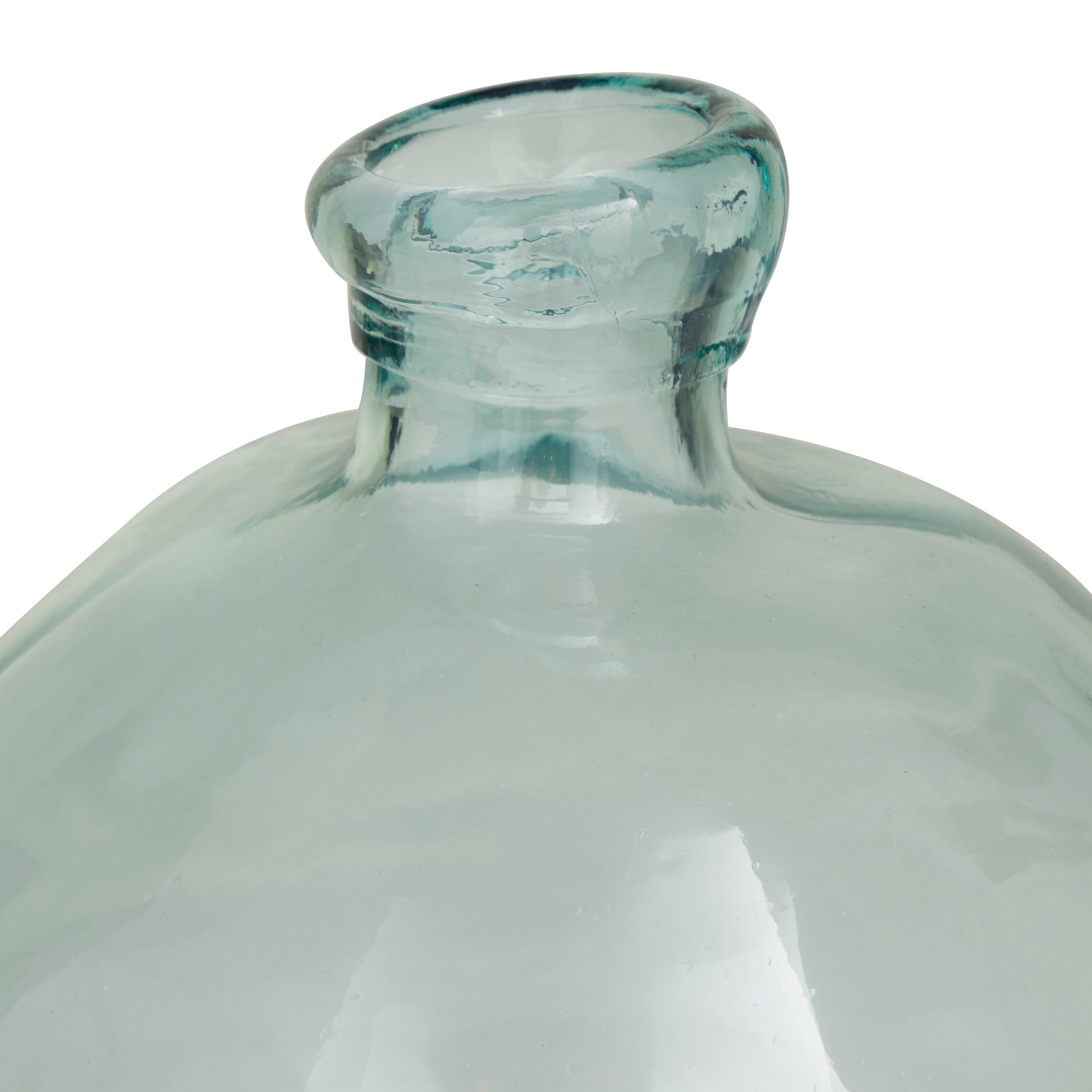 Recycled Glass Bottle Vase Collection Made in Spain - Multiple Sizes - Clear, Blue, Teal, Green