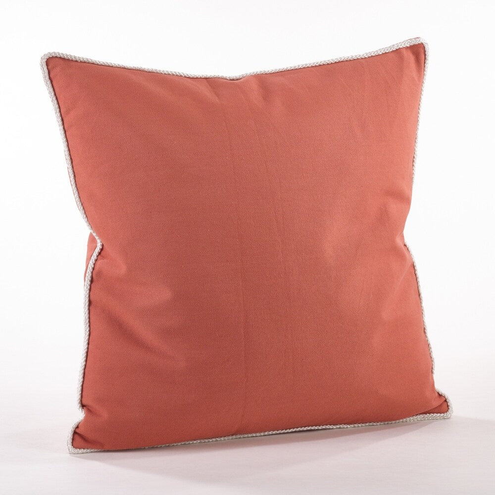 Cord Trim Solid Throw Pillow