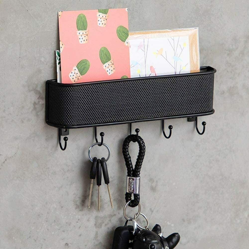 Wall-Mounted Mail and Key Organizer Shelf