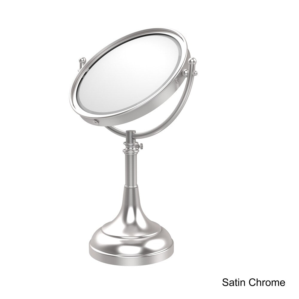 Allied Brass Height Adjustable 8 Inch Vanity Top Make-Up Mirror 3X Magnification