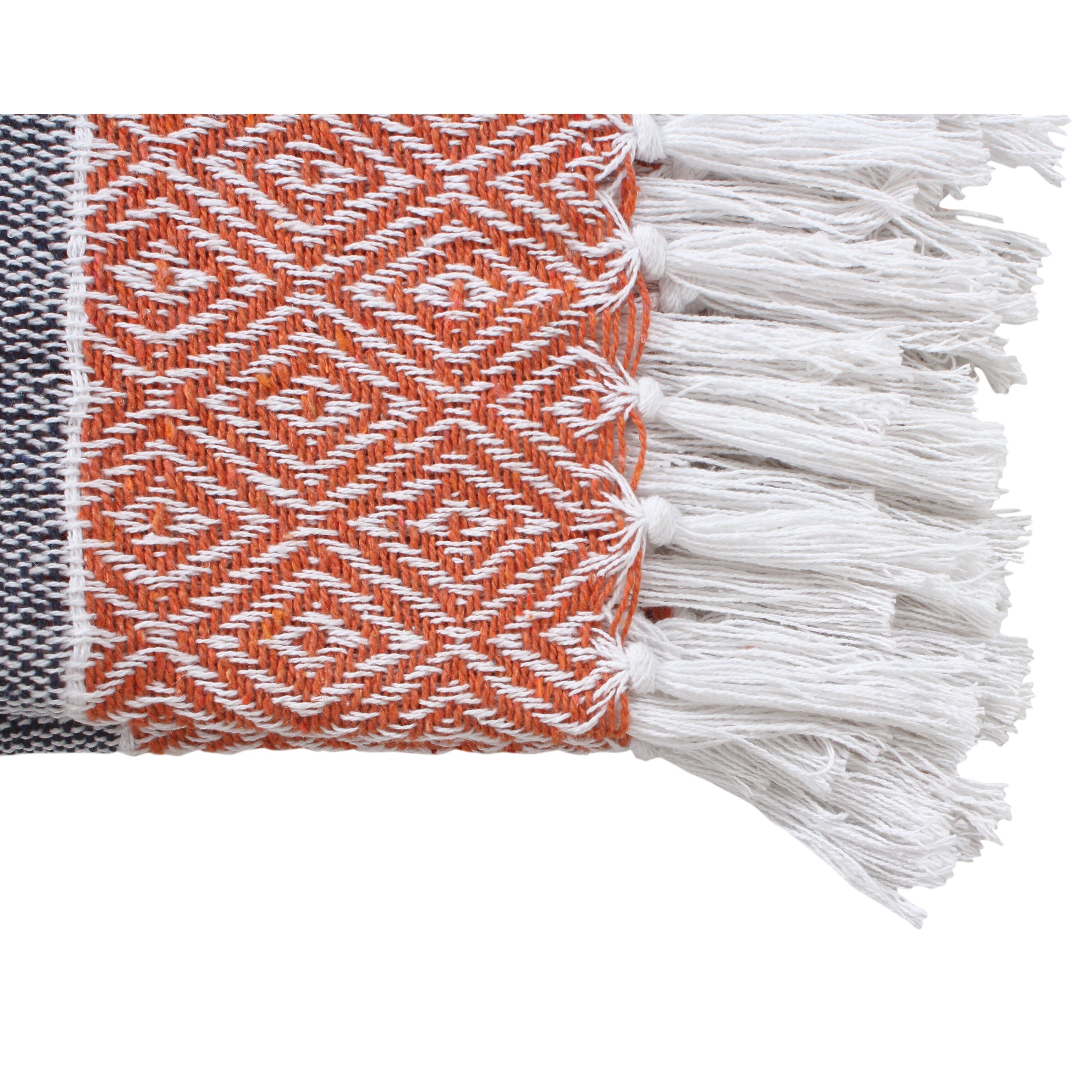 Premium Cotton Cozy Throw Blanket with Tassels - 50x60 Inches, All-Season Comfort