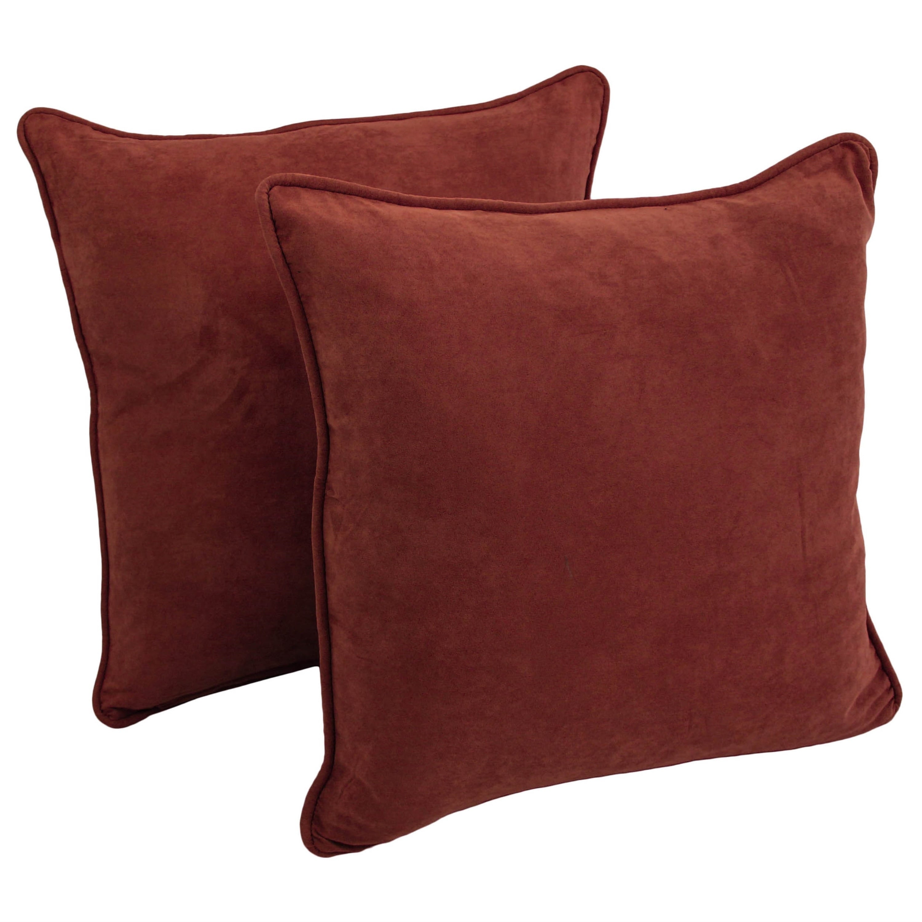 Blazing Needles 25-in. Square Microsuede Throw Pillows (Set of 2)