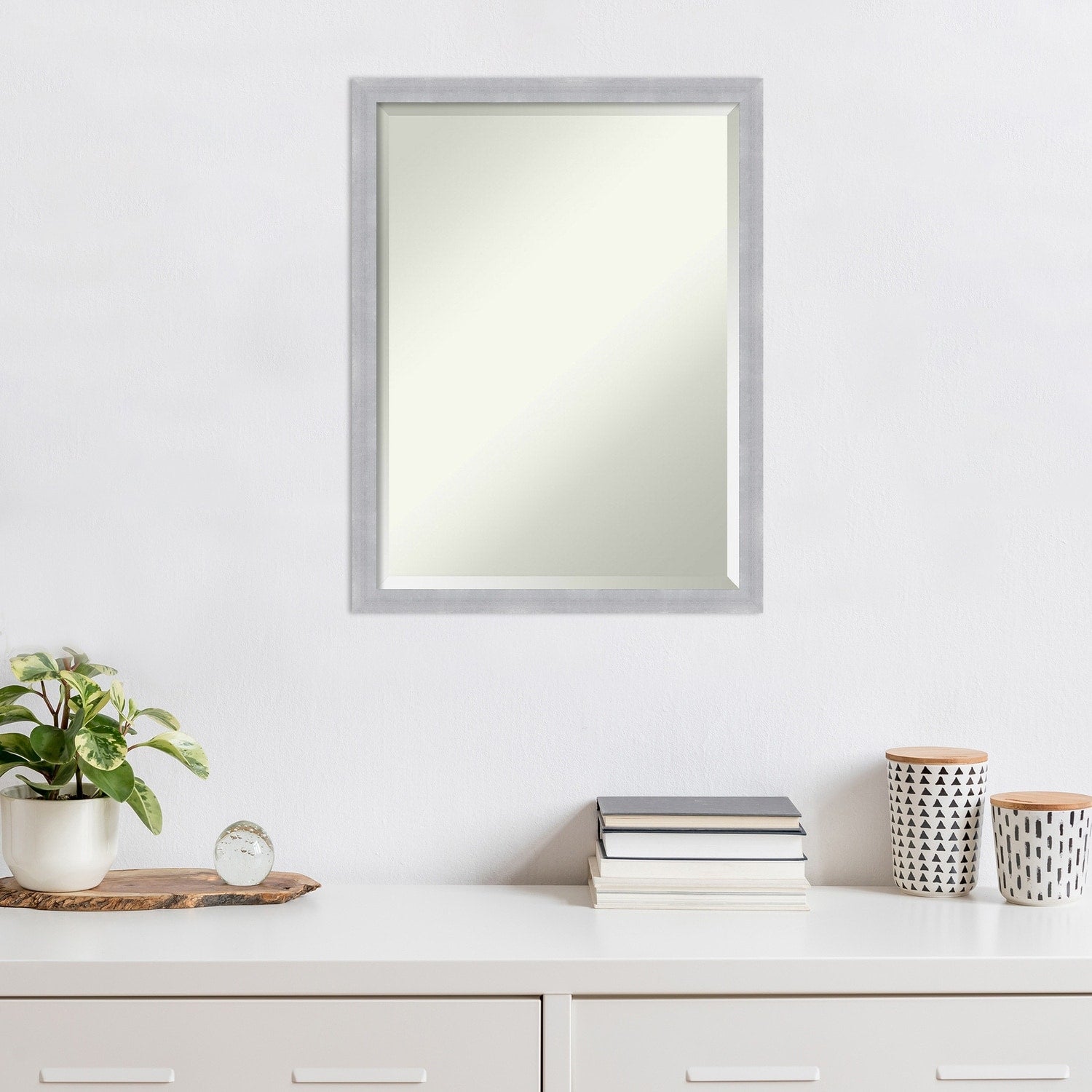 Beveled Wall Mirror - Grace Brushed Gold Narrow Frame