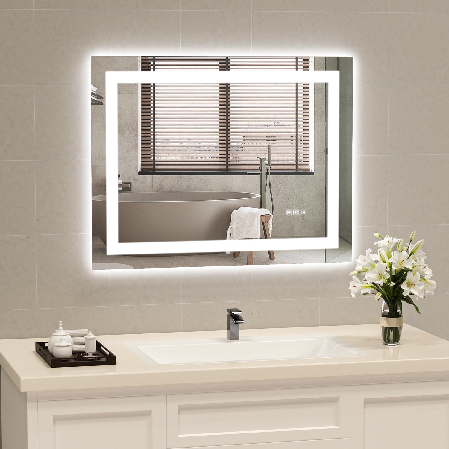 LED Mirror Backlit Front Lighted Bathroom Vanity Mirror