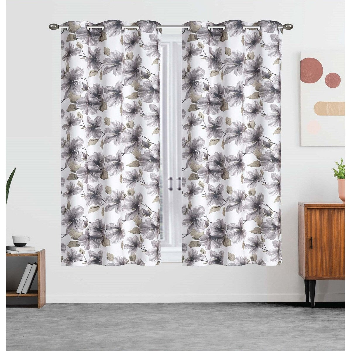 J&V Textiles Margaret Joseph Floral Grommet Blackout Curtain Panels (Set of 2)