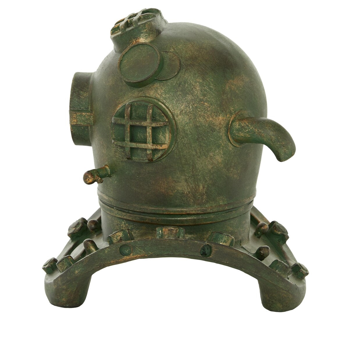 Polystone Diver Antique Helmet - Bronze - Roche River Decor