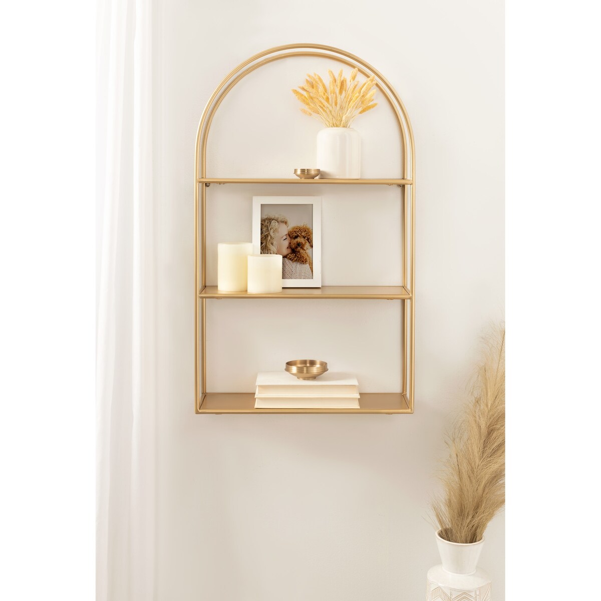 Kate and Laurel Monroe Metal Arch Shelf