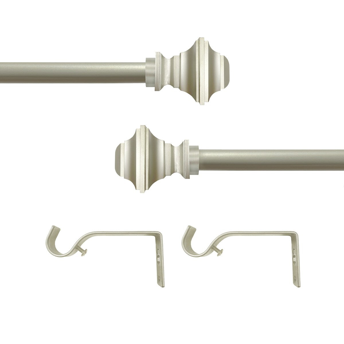 Buono II Ryder Nickel Decorative Rod & Finial 28-160 Inch