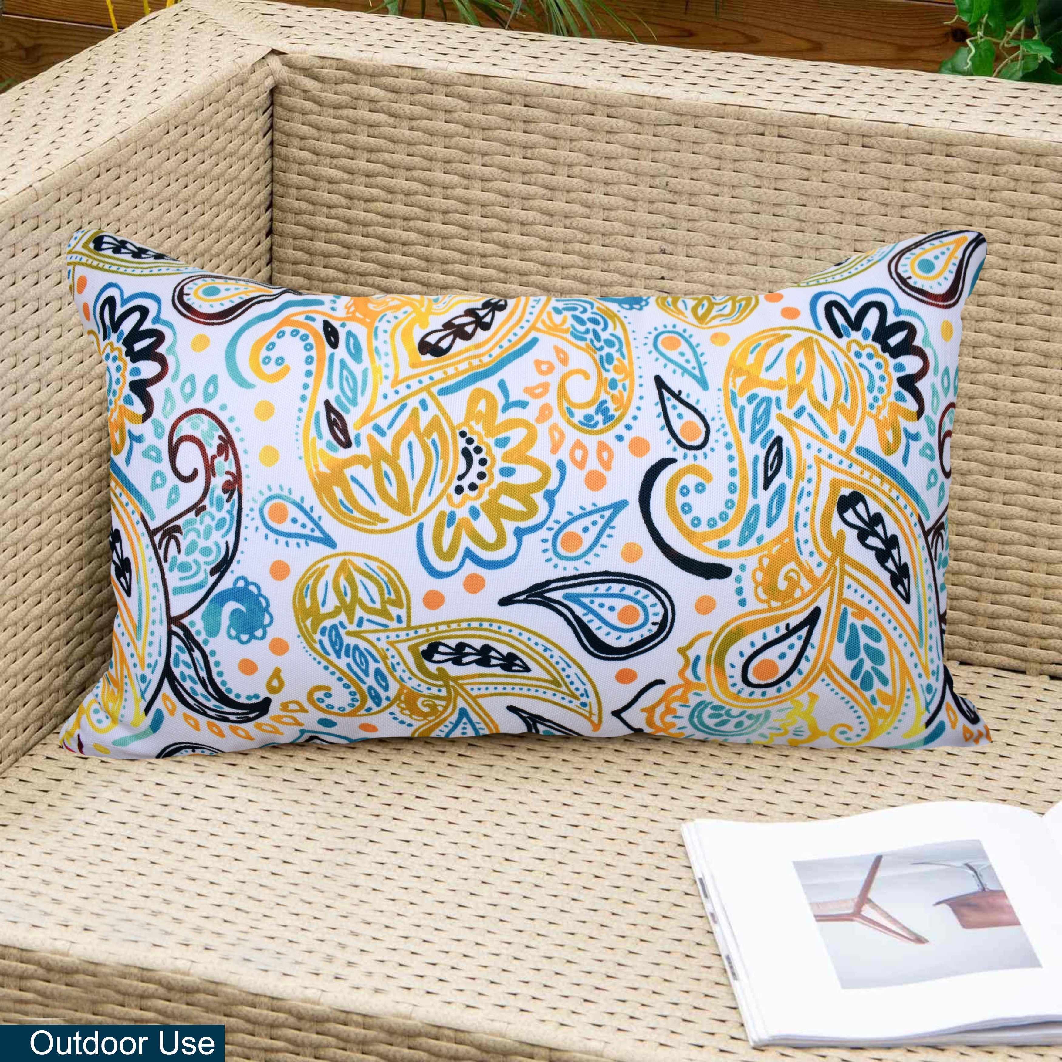 Indoor Outdoor Weatherproof Pillow with Insert - 18x18 | 12x20 | Inches