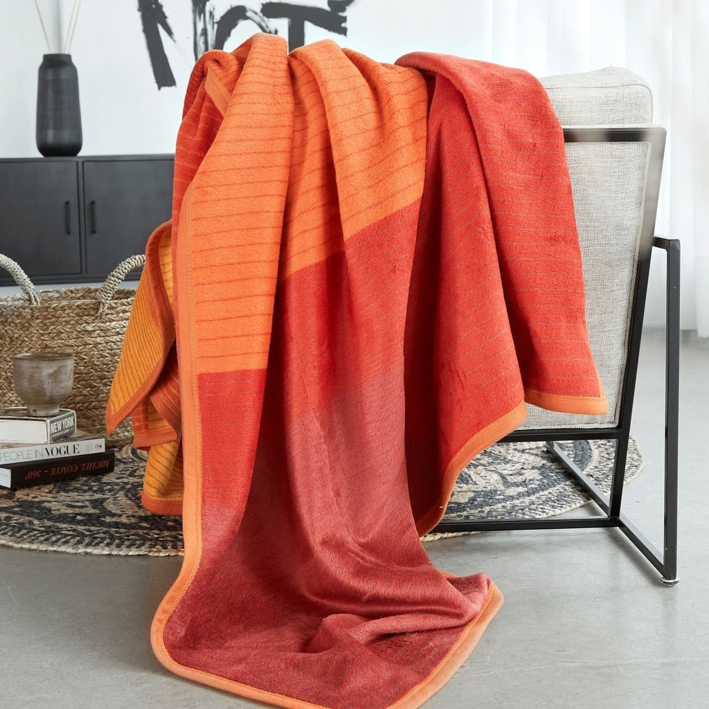 Ibena Oversized Jacquard Woven Blanket Throw in Three Colors