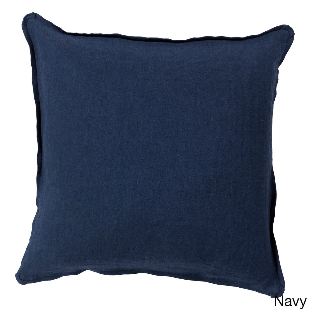 Daltrey 18-inch Solid Decorative Feather Down or Polyester Filled Throw Pillow