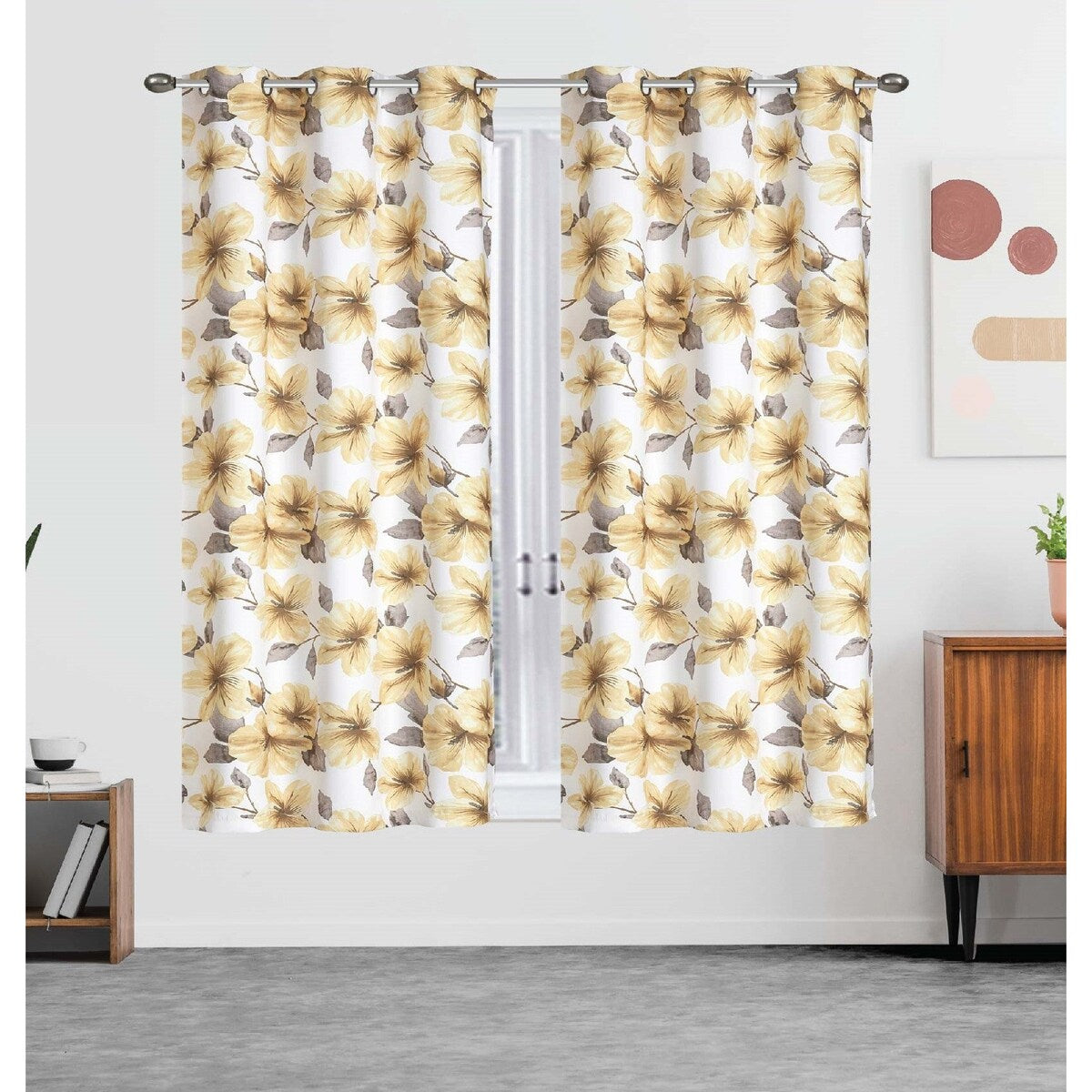 J&V Textiles Margaret Joseph Floral Grommet Blackout Curtain Panels (Set of 2)