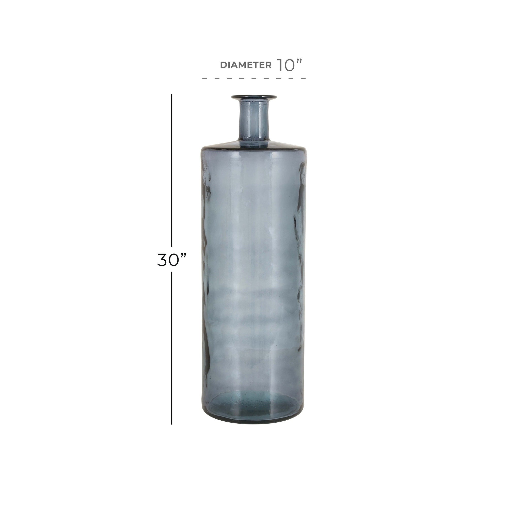 Recycled Glass Bottle Vase Collection Made in Spain - Multiple Sizes - Clear, Blue, Teal, Green