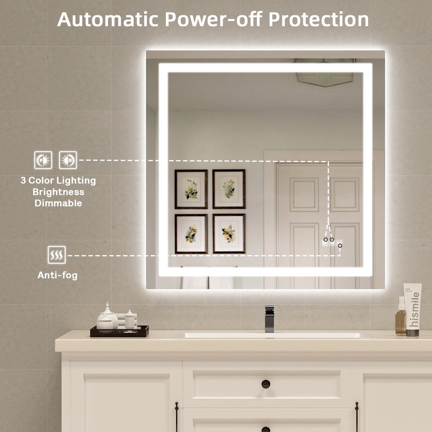 LED Mirror Backlit Front Lighted Bathroom Vanity Mirror