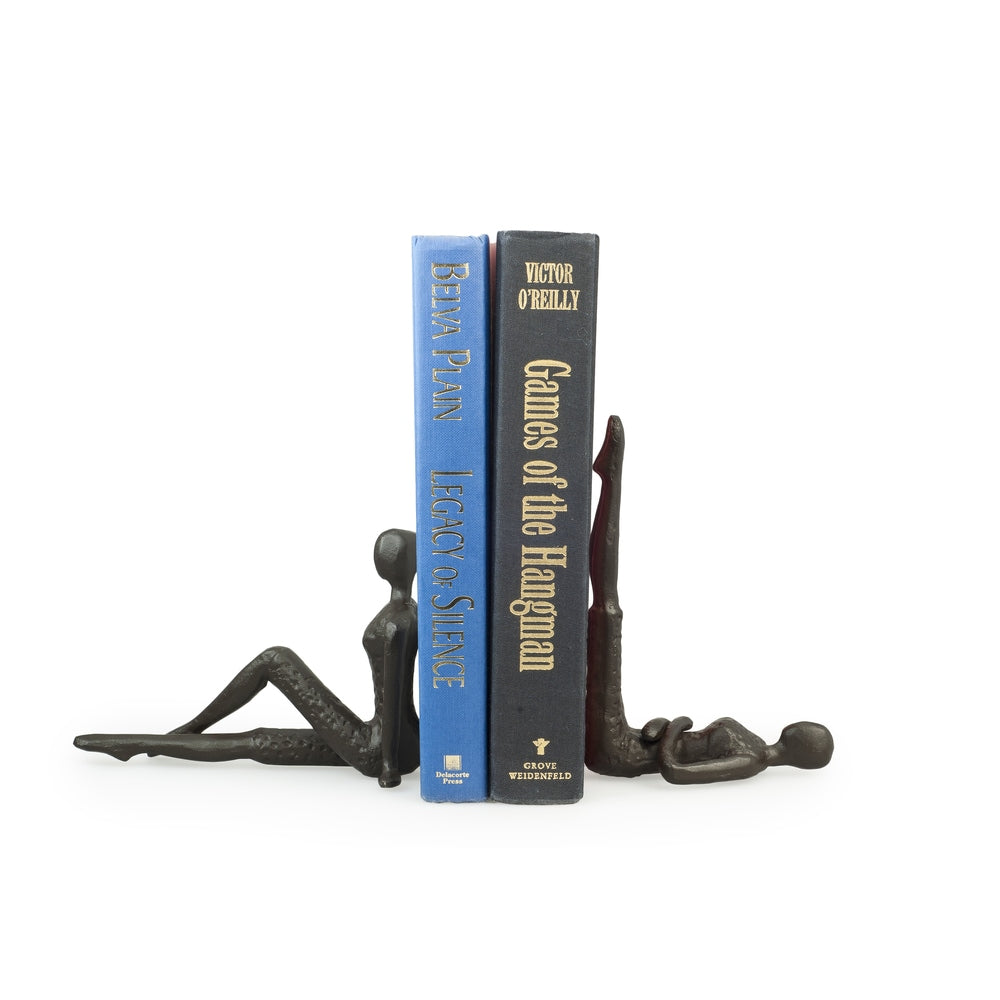 Ladies Stretching Metal Bookend Set