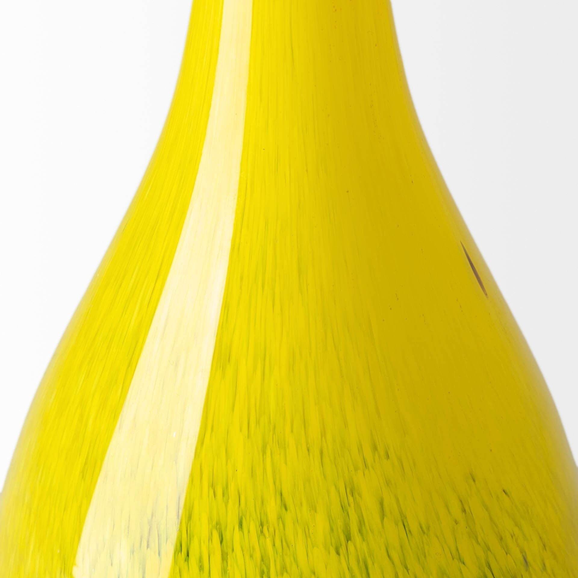 Jasse Yellow And Gray Glass Vase