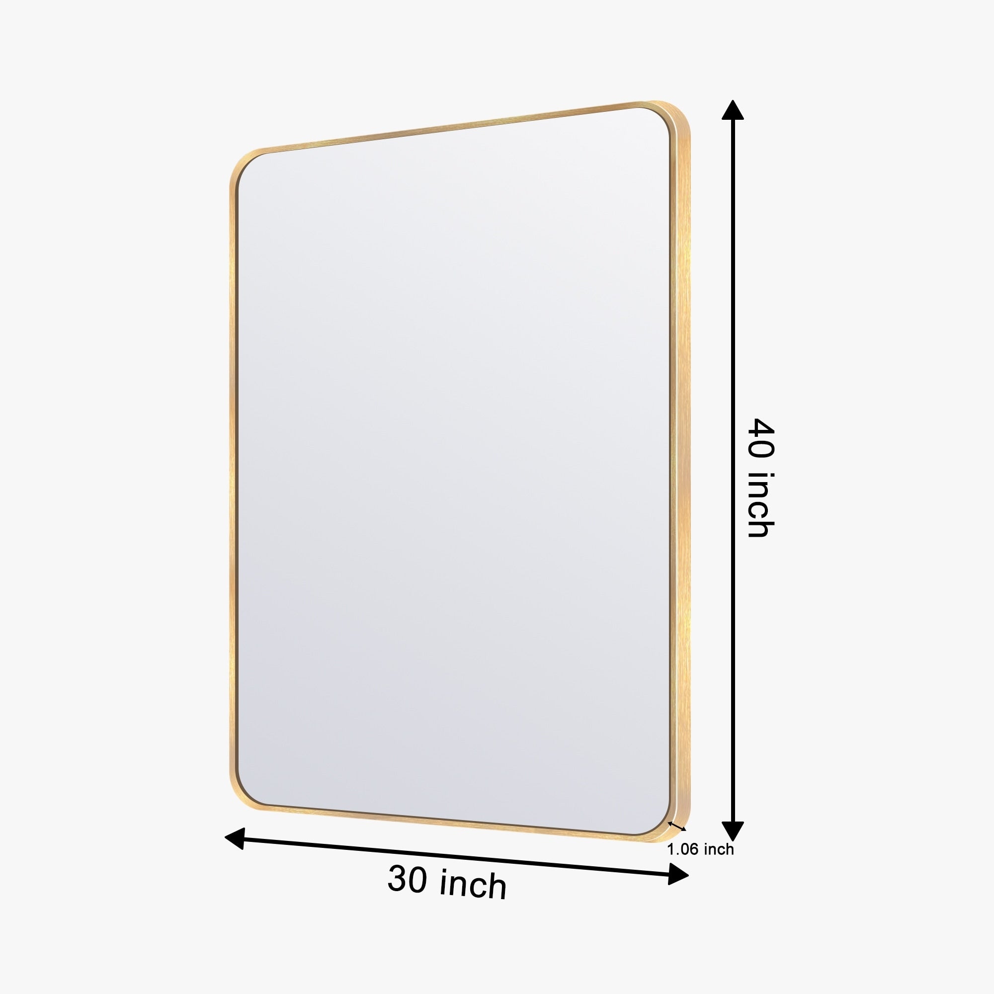 Wall Mount Bathroom Rectangle Vanity Mirror (Horizontal/Vertical)