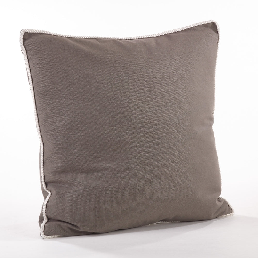 Cord Trim Solid Throw Pillow