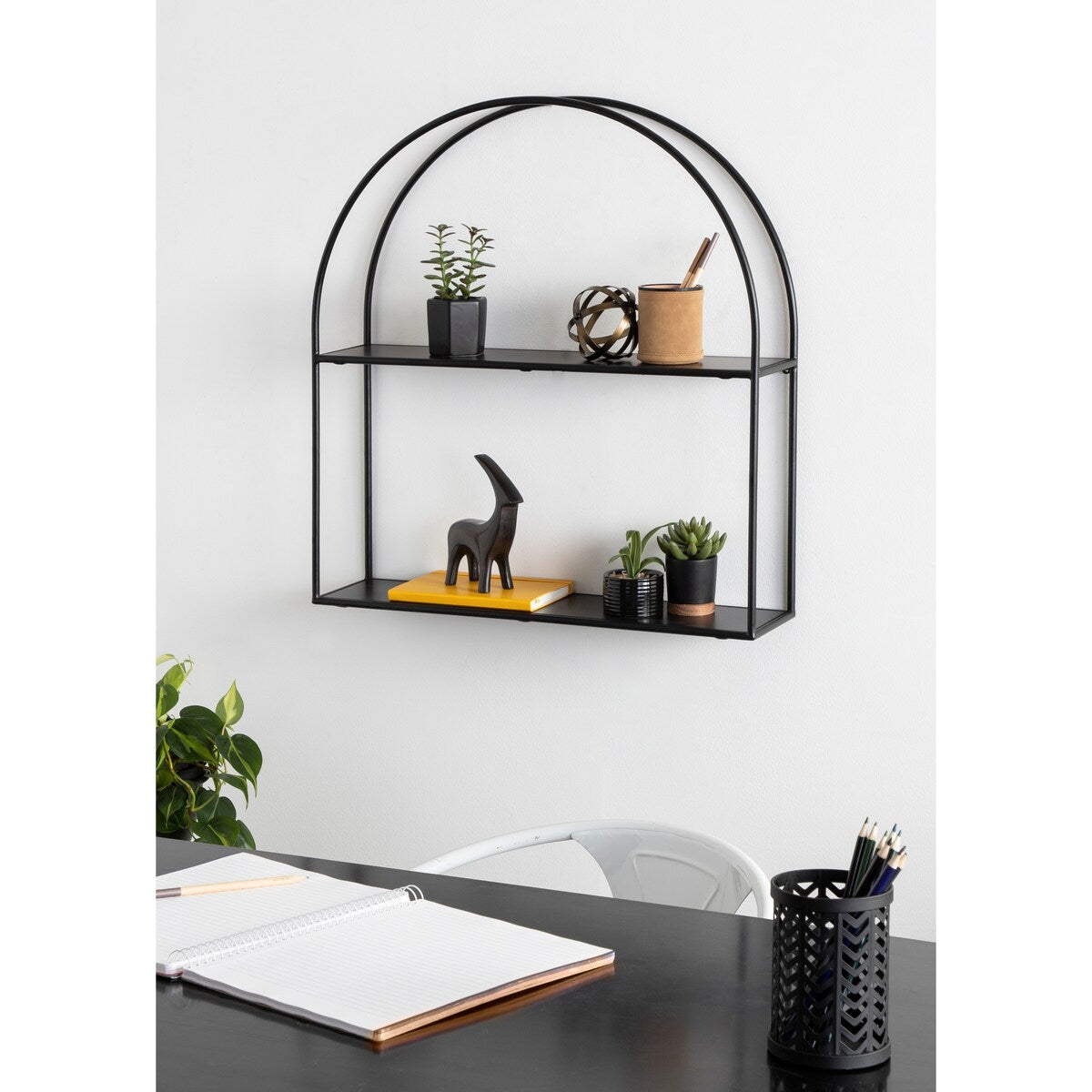 Kate and Laurel Monroe Metal Arch Shelf