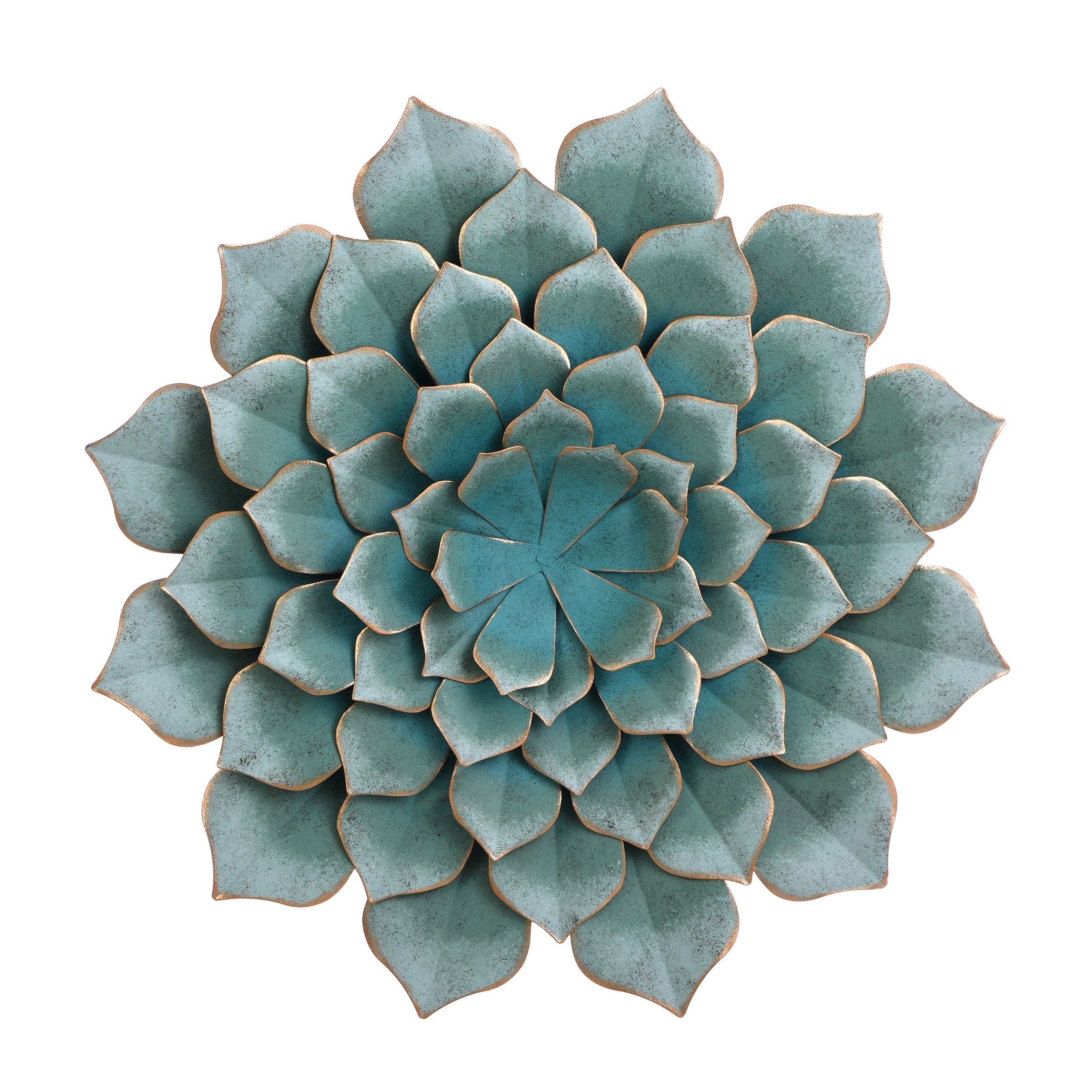 StyleCraft Metal Green Succulent Wall Art