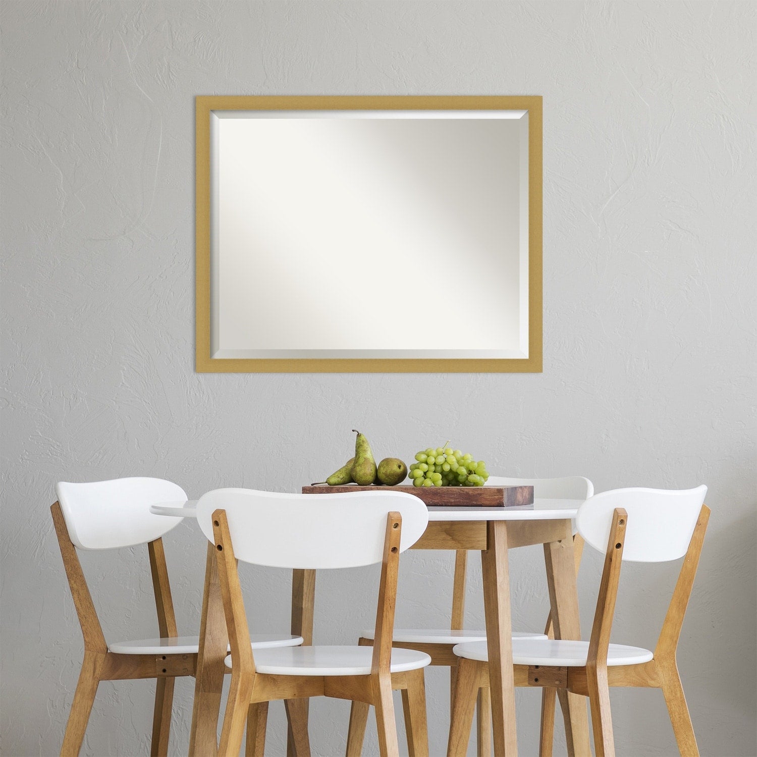 Beveled Wall Mirror - Grace Brushed Gold Narrow Frame