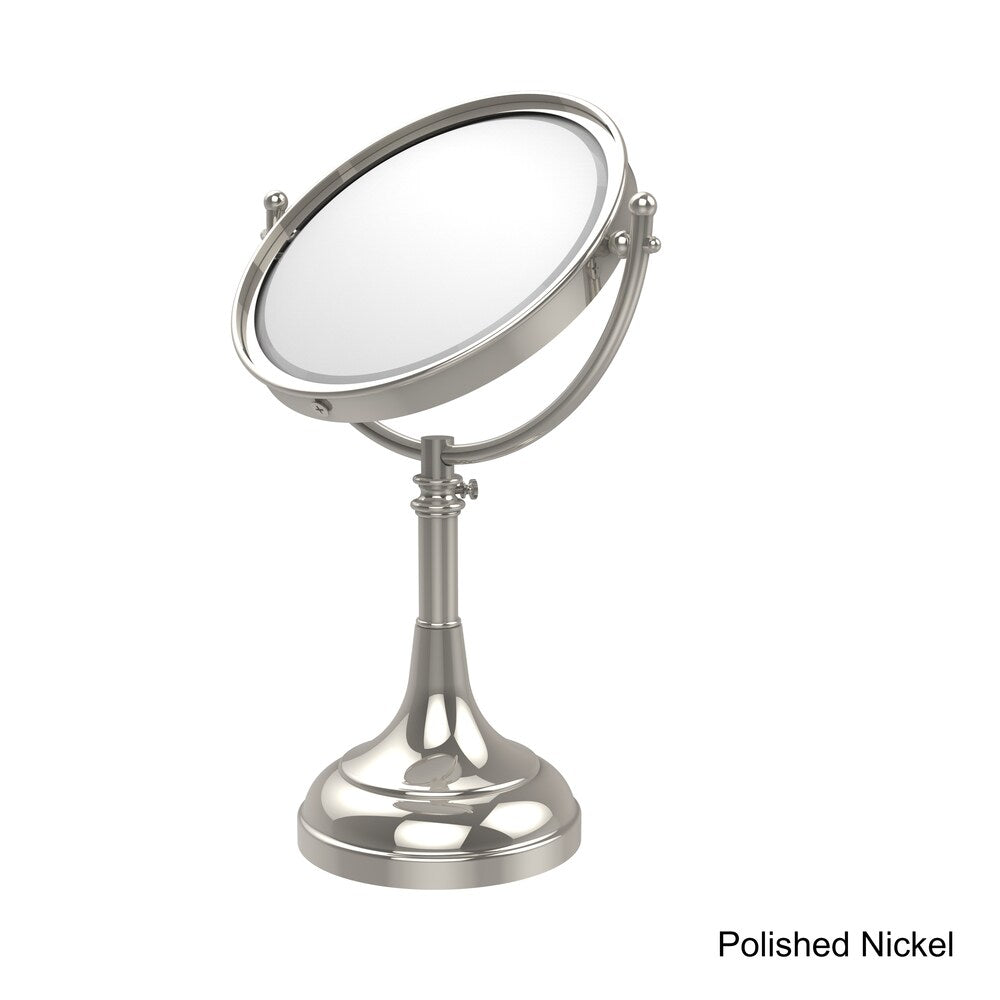 Allied Brass Height Adjustable 8 Inch Vanity Top Make-Up Mirror 3X Magnification