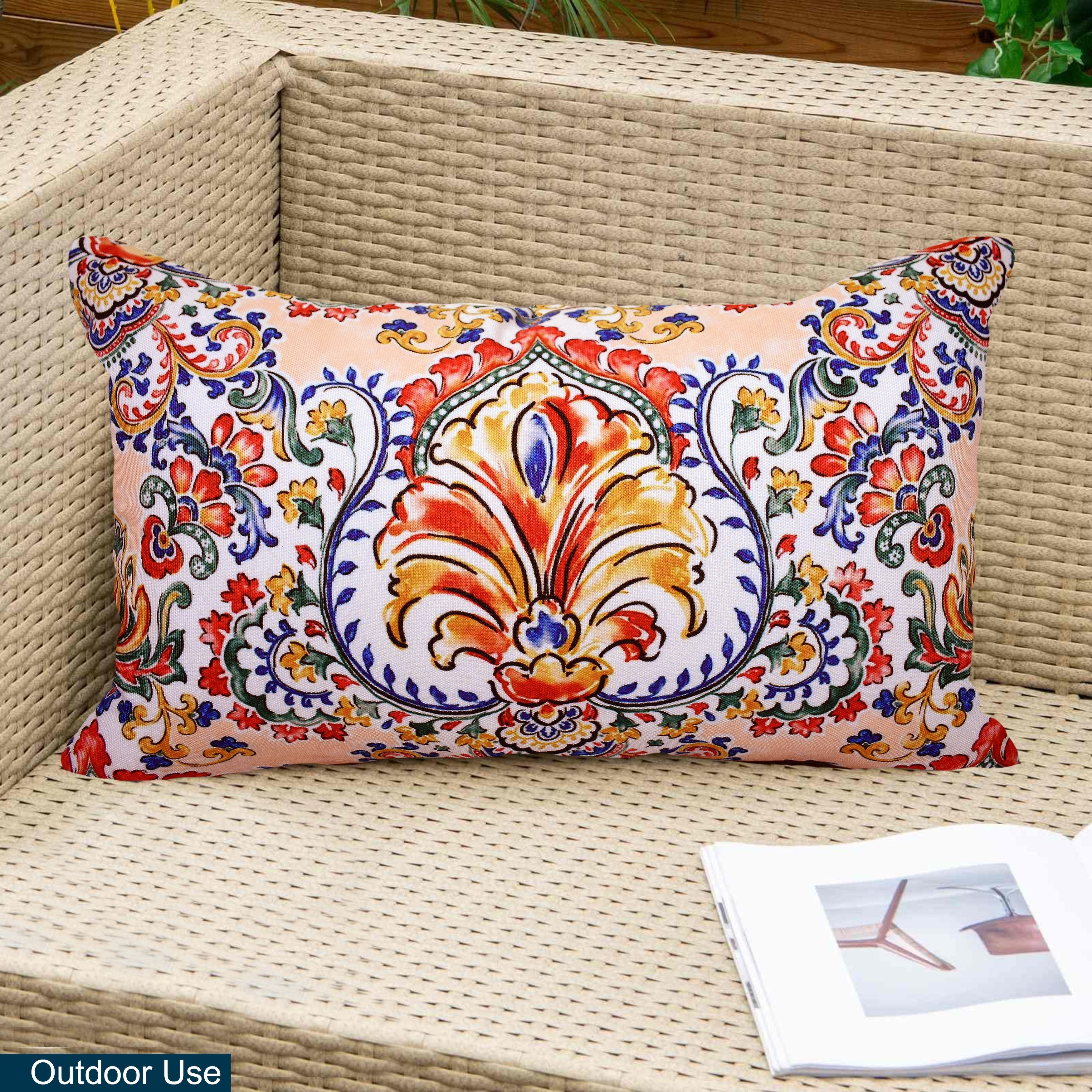 Indoor Outdoor Weatherproof Pillow with Insert - 18x18 | 12x20 | Inches