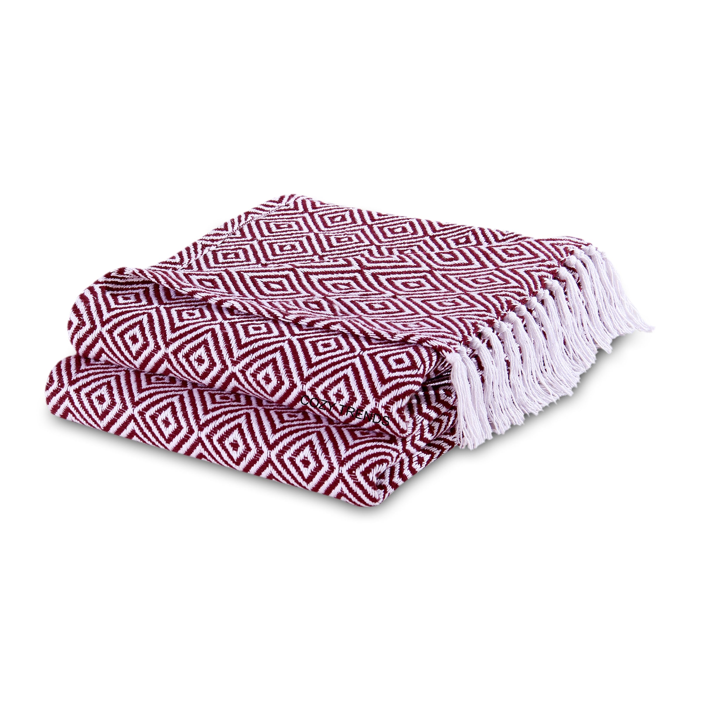 Luxurious 100-percent Cotton All Season Soft Throw Blanket (Set of 2)