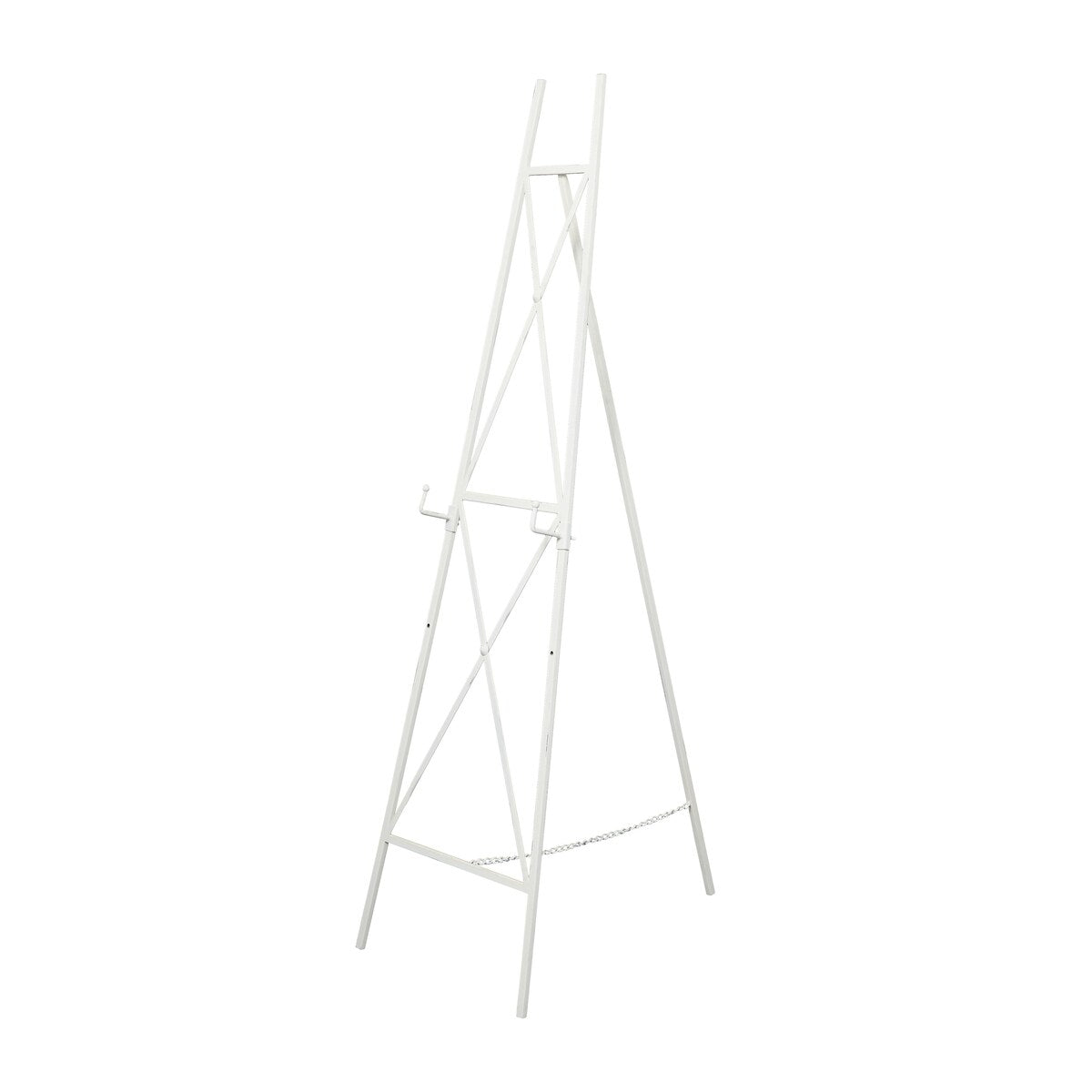 Metal Tall Adjustable 3 or 2 Tier Display Easel with Chain Support - White - Roche River Decor