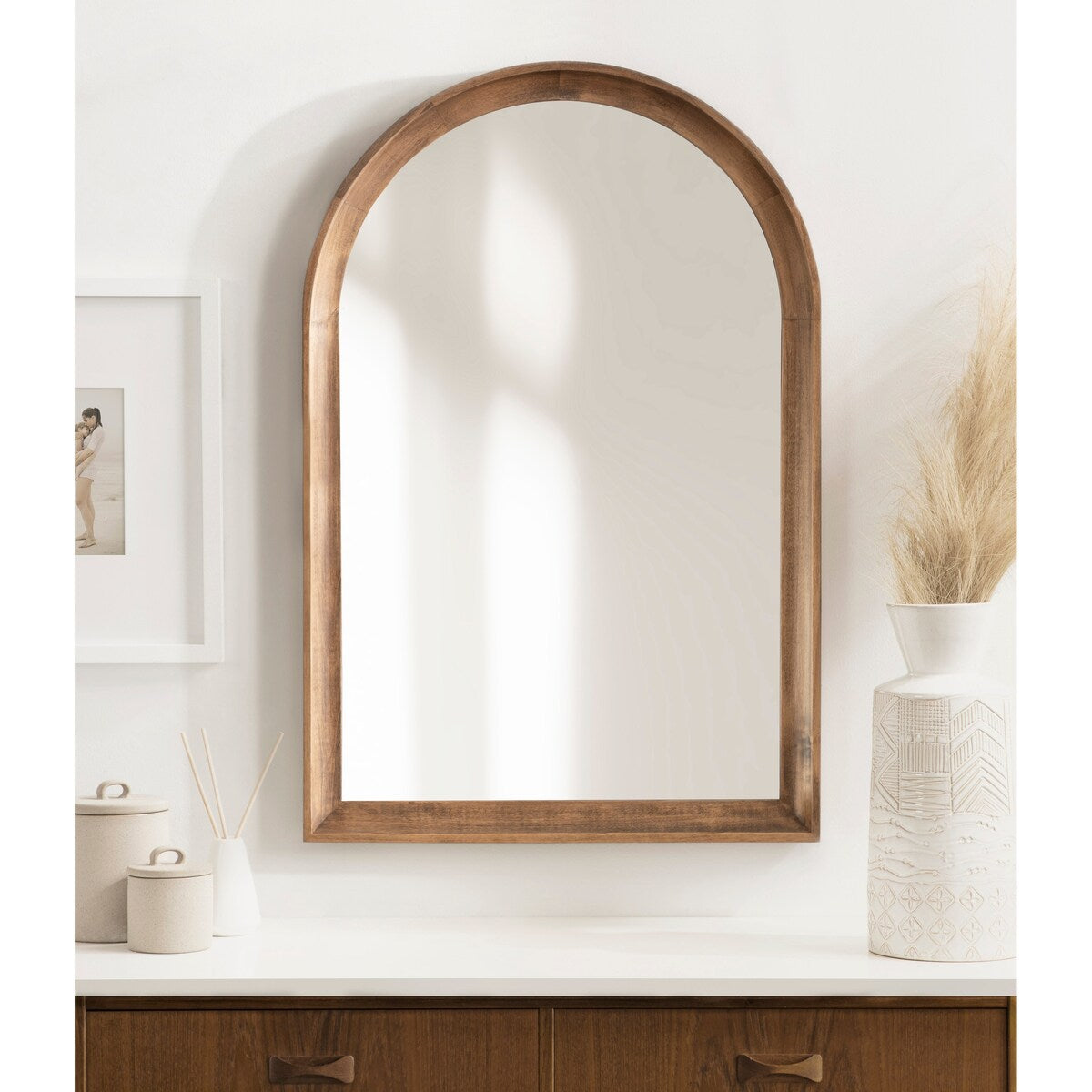 Kate and Laurel Hatherleigh Arch Wood Wall Mirror