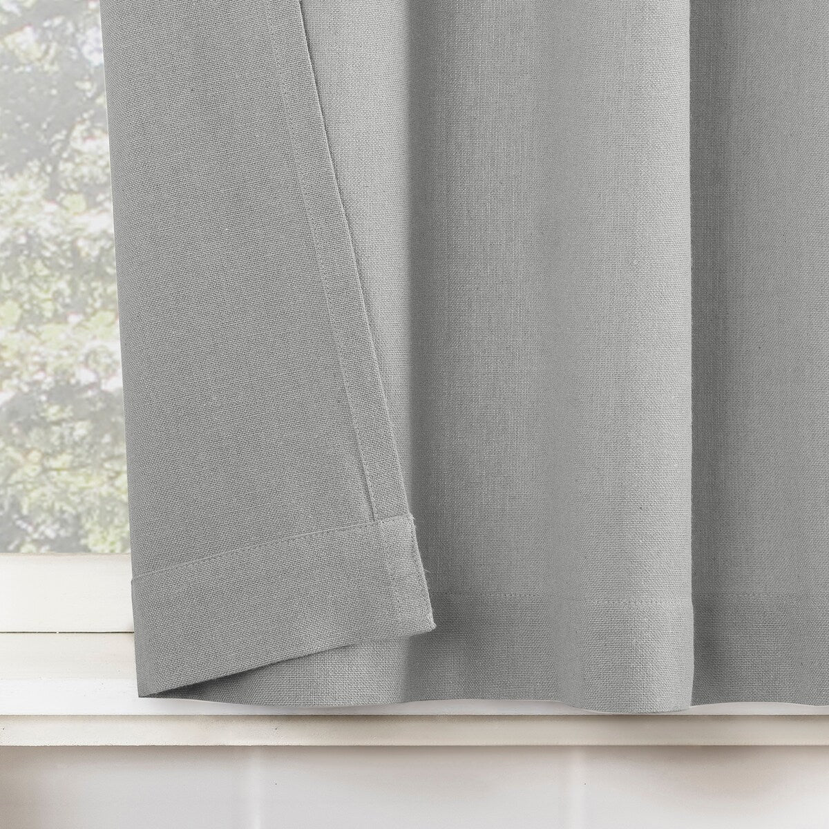 Archaeo Cotton Blend Button Tab Top Cafe Curtain Valance