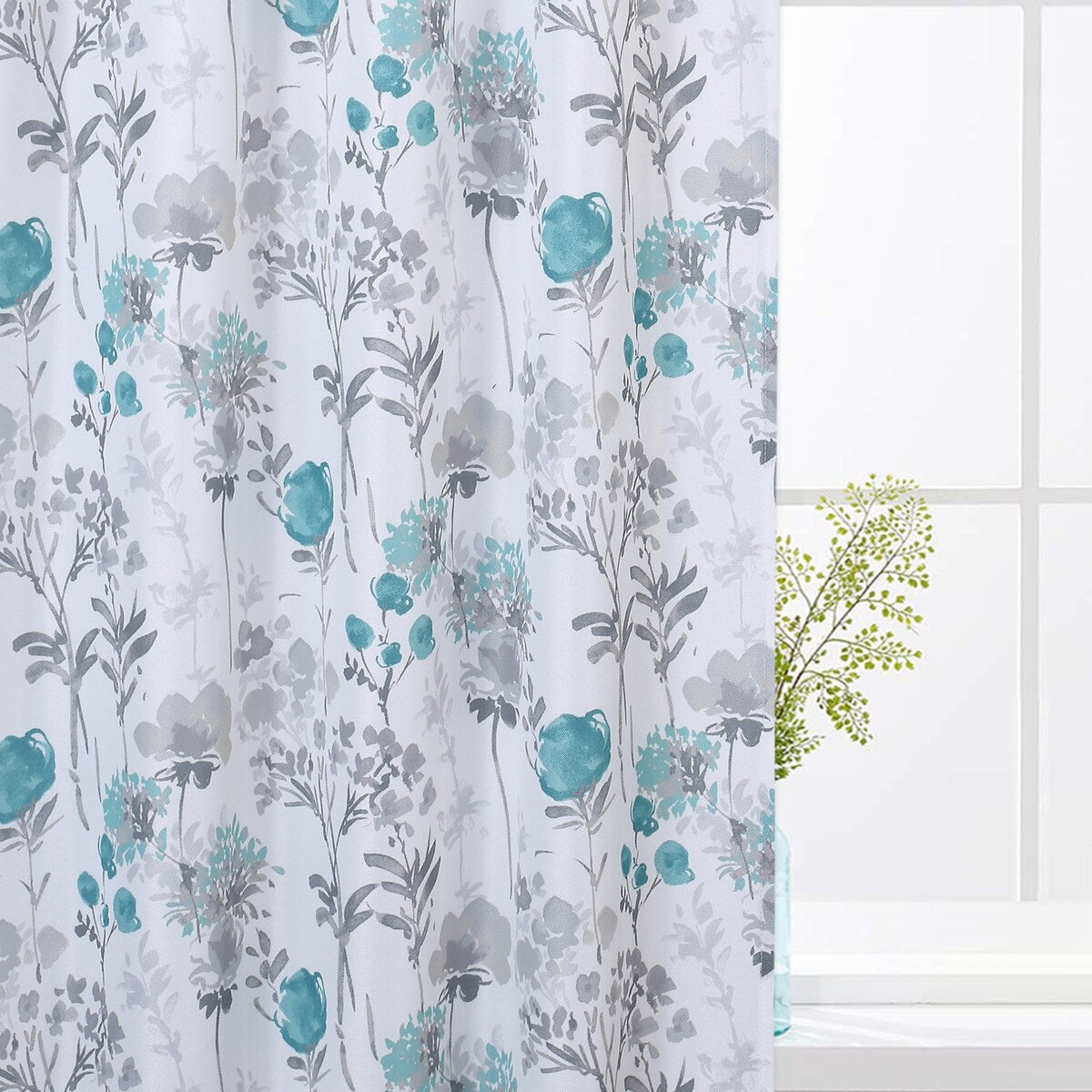 Watercolor Floral Cafe Kitchen Tier Curtains or Valances