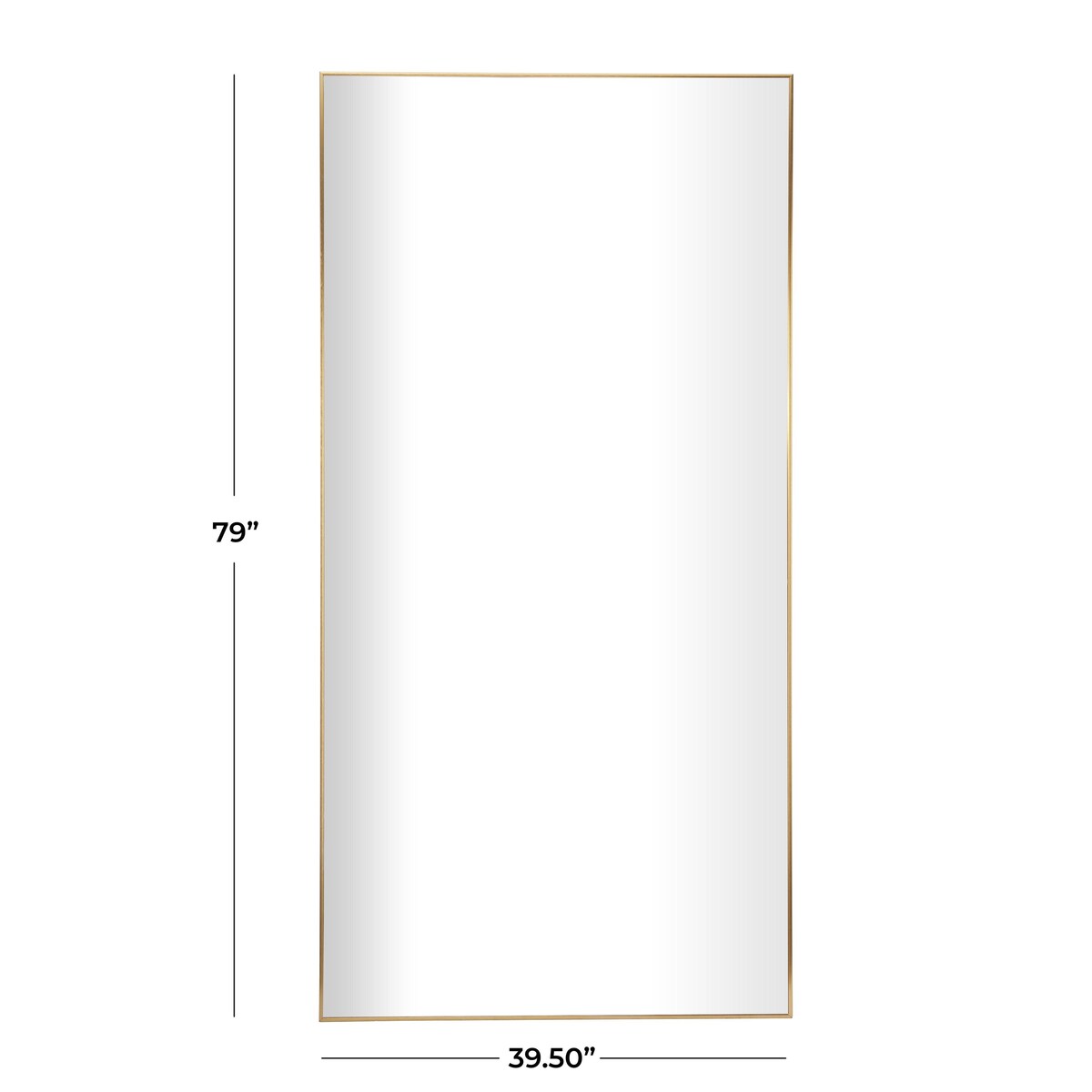 Metal Minimalistic Room Wall Mirror with Thin Frame - Gold - CosmoLiving by Cosmopolitan