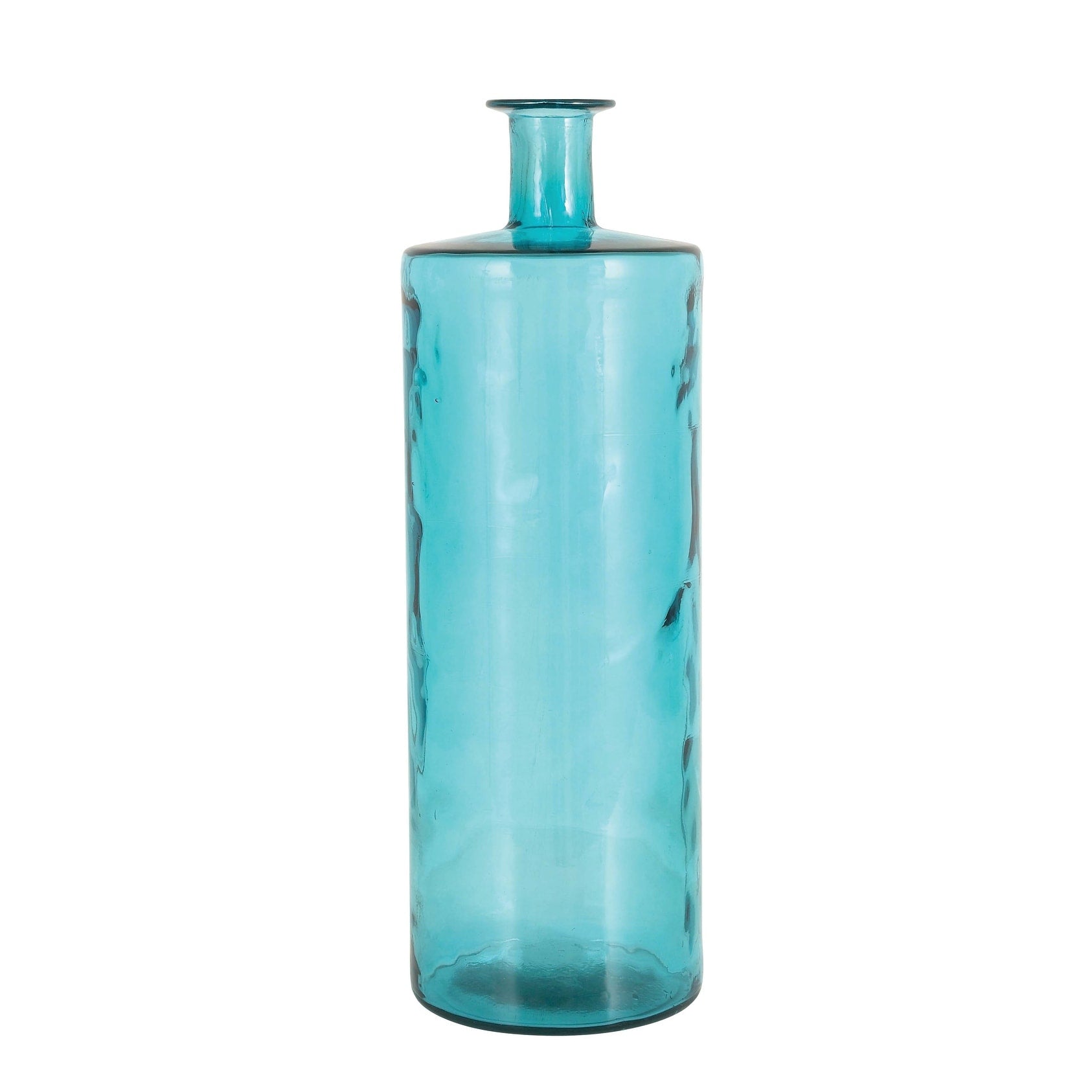 Recycled Glass Bottle Vase Collection Made in Spain - Multiple Sizes - Clear, Blue, Teal, Green